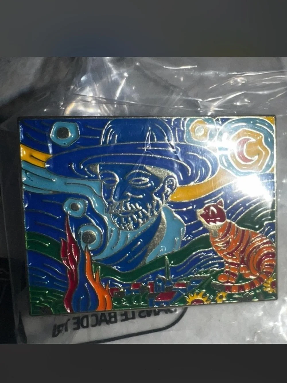 $2 Cat and man pin $2 WITH ANY $10 ORDER OR MORE